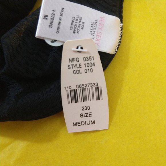 Vintage 2002 RARE VICTORIA'S SECRET SMOOTH V STRING PANTIES Black M NWT - Picture 5 of 8